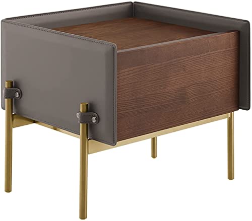 Table de nuit blanche moderne meuble de chevet 55cm pour chambre à coucher minimaliste