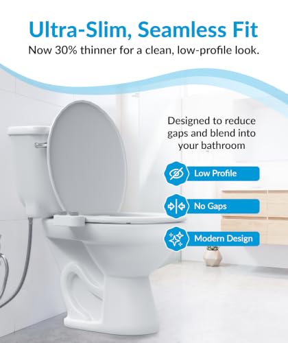 Image of CLEAR REAR Bidet Attachment for Toilet Seat - Non-Electric with Self Cleaning Dual Nozzles, Leak Proof Connectors, Adjustable Water Spray, Rear & Feminine Wash - Hygienic Bathroom Upgrades