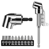 105° Winkelschrauber Vorsatz Adapter, Winkelschrauber, 3-teiliger Winkelschrauber Aufsatz, Winkelaufsatz für Akkuschrauber, ideal für enge Räume, Möbelmontage und Elektroschrank-Reparaturen