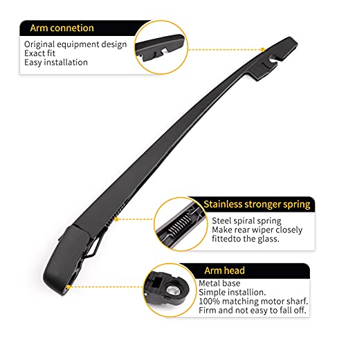 Replacement For Honda Odyssey 2011-2017 Rear Wiper Arm Blade Assembly All-Weather And All-Season Back Windshield Wiper Blades #TOP4