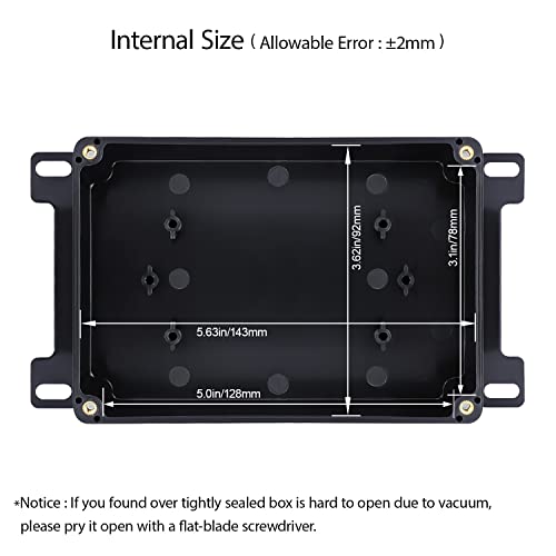 Lmioetool Junction Box Ip65 Waterproof Dustproof Abs Plastic Universal Electric Project Enclosure With Fixed Ear Black 5.9X3.9X1.7 Inch (1Pc) #TOP2