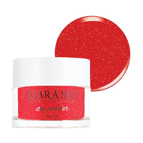 Kiara Sky Long Lasting Nail Dip Powder Red Tones 1 oz, I'm Not Red-E Yet