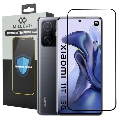 Image of Blackwik Tempered Glass Screen Protector for Xiaomi 11T Pro /Xiaomi 11T / Xiaomi 11i / Xiaomi 11i Hypercharge with Edge-To-Edge Protector Coverage | Easy Installation Kit (Black)