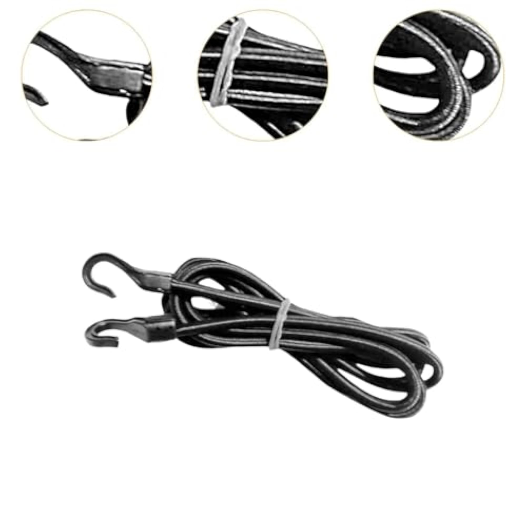 Motorcycle Luggage Strap with 2 Hooks for Cycling Camping Bikes 1.5m