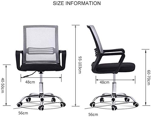 Chaise de bureau avec support lombaire et dossier en maille pour éviter le mal de dos - 3