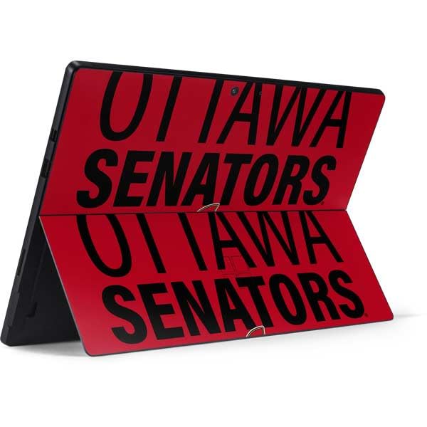Skinit Decal Tablet Skin Compatible with Surface Pro 7 - Officially Licensed NHL Ottawa Senators Lineup Design