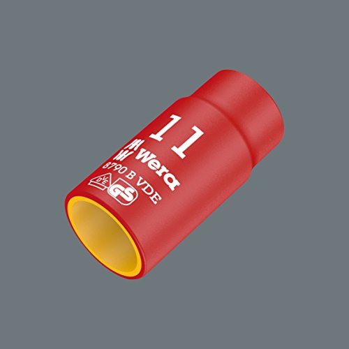 Wera 05004962001 8790 B Zyklop Vde Drive Socket, Red/Yellow, 3/8-Inch, 18 x 46 mm - Image 3