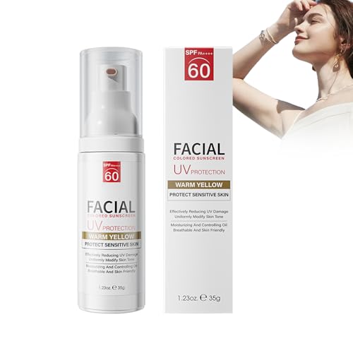 Crema Solare, crema Solare Viso Surf, Crema Solare Colorata Viso, protezione 60 Antimacchia, per Tutti I Tipi Di Pelli