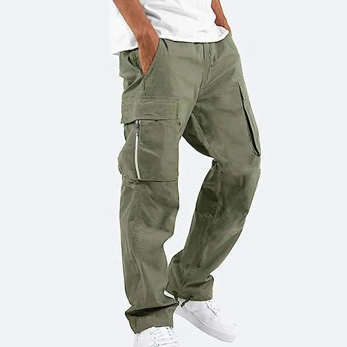 Cargo Sweatpants Men Gym Sweats Pants Casual Baggy Hiking Pants Drawstring Workout Joggers with Multi Pockets2