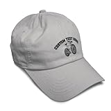 Custom Soft Baseball Hat Embroidered Dad Hat Mountain White Bike Embroidery Men & Ladies Baseball Cap Cotton Light Grey Personalized Text Here