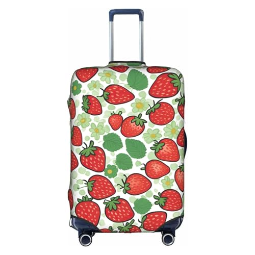 Strawberry Pattern Tsa Approved Luggage Cover For 18-32 Inch Suitcases Scratch-Resistant Stretch Luggage Cover