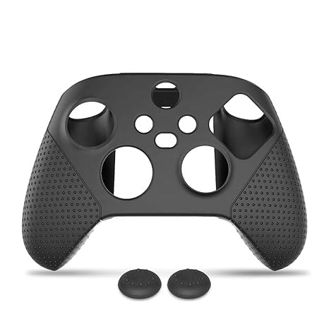 GENERIC Silicone Cover Case for Xbox Series X/S Controller Compatible with Xbox Series X/S Controller with Matching Thumb Grips - Black-image-8
