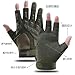 keynoyin Outdoor Rock Climbing Gloves for Men and Women, Training Anti-Slip Protective Cycling gloves-297 Black-L