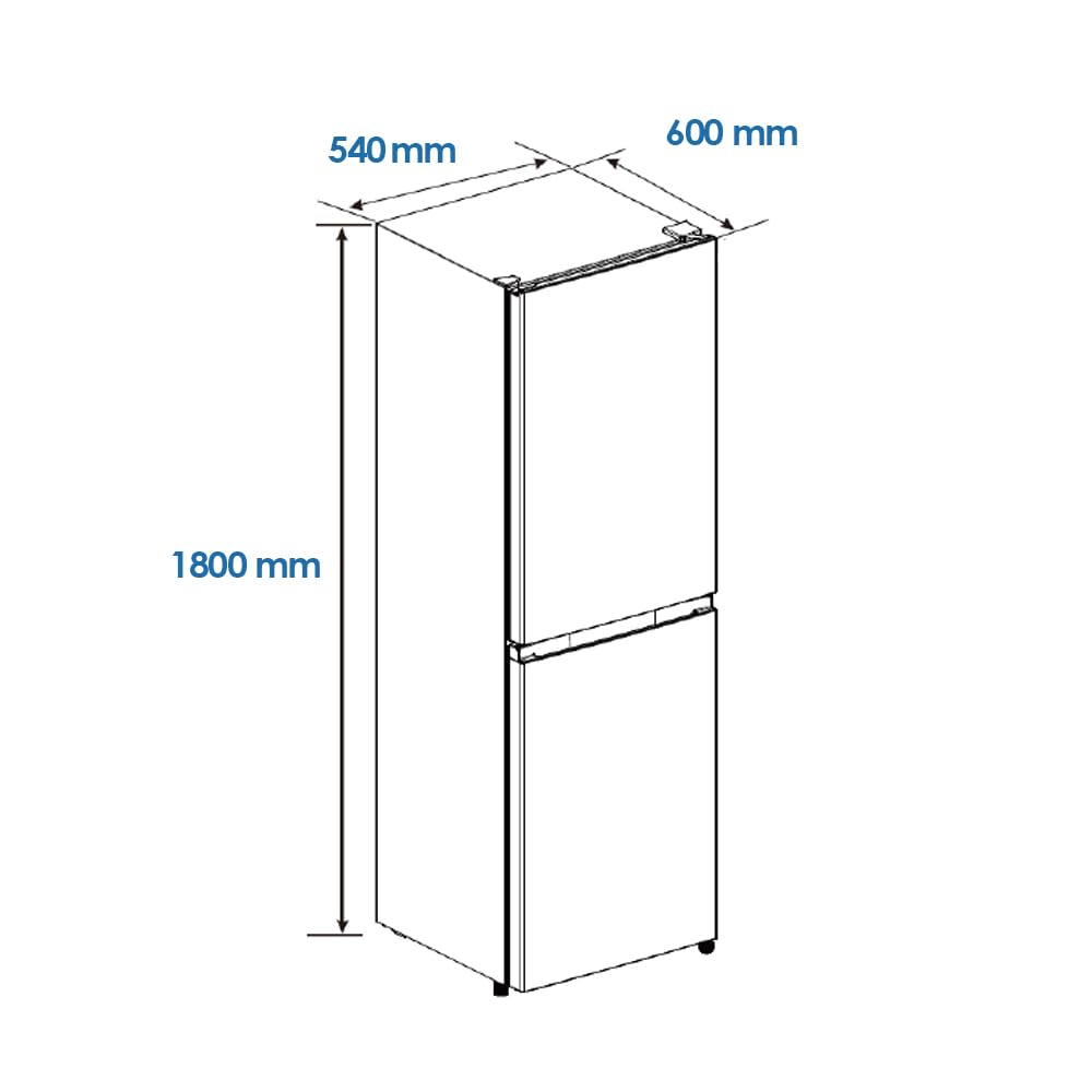 Aspes Frigorífico Combi Blanco 2 Puertas. AC185502ENF, Capacidad 253 Litros, No Frost, Multi Air Flow, 40 dB, Puerta Reversible, Apertura Tipo Uñero, Clasificación Energética E