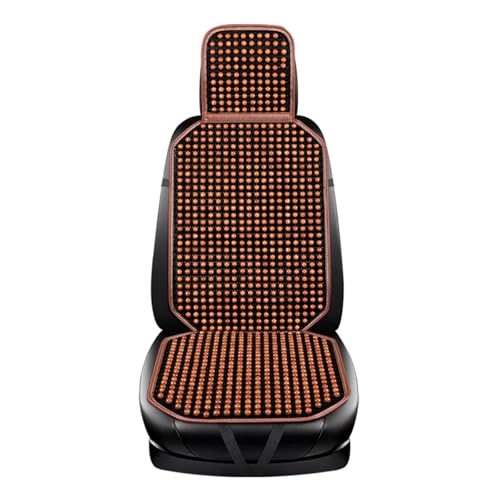 Cojín de cuentas de madera transpirable para asiento de coche con base antideslizante
