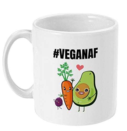 '#Veganaf Mug' Vegan/Vegetarian Gift - Vegan Mug - Vegetarian Mug - Vegan Birthday Gift - Vegan Present - Christmas