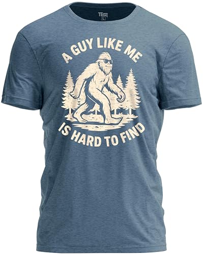TeeStock Sasquatch Shirt – A Guy Like Me is Hard to Find Bigfoot Gift Tee Indigo Blue