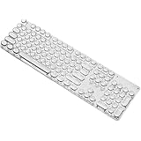 OUSEITECHXEWEADN TK950 タイプライター風キーボード メカニカルキーボード 青軸 レトロ RGBバックライト メカニカル 104キー 防衝突 US配列 Windows/Mac対応 BT5.0/2.4G/USB-C ゲーミング 在宅勤務用（製品保証：1年間）