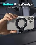 1Zero for Magsafe CD Phone Holder for Car [17 Strong Magnets] Magnetic CD Player Phone Mount, Hollow Socket CD Slot Phone Mount for iPhone 16 15 14 13 12 Series Pop Grip Ring Holder Magsafe Case