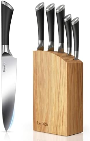 Axer Set di Coltelli da Cucina - 5 Coltelli Acciaio Inox - Ergonomico