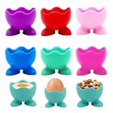 6-Teiliges Eierbecher Lustig Set,Eierbecher Kinder, Eierbecher Mit Boden, Rutschfestes Design,Geeignet Zum Eierkochen,Praktisch Zum Servieren Von Speisen Und Zubereiten Des Frühstücks In Der Küche