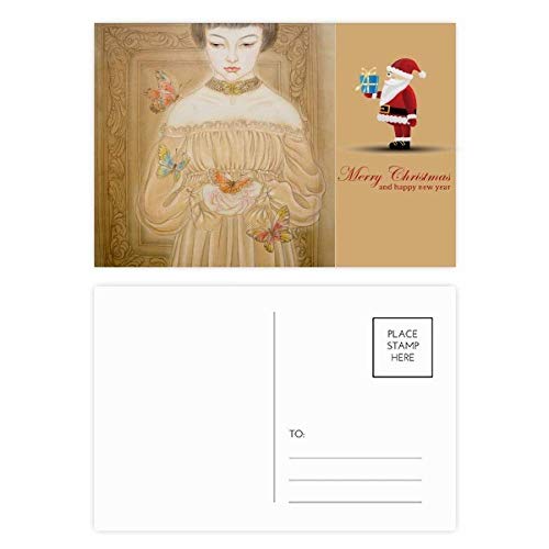 Cartes postales papillon peinture chinoise à offrir en cadeau