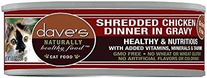 Dave’s Pet Food Naturally Healthy™ Grain Free Shredded Chicken Cat Food 5.5 Oz X 24 Count Dave’s Pet Food Naturally Healthy™ Grain Free Shredded Chicken Cat Food 5.5 Oz X 24 Count
