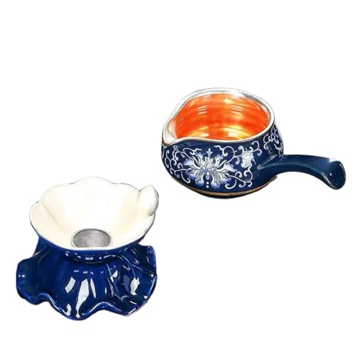 Taza infusora de té con filtro antiquemaduras y plata