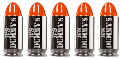 B-Unique Enterprises, Inc. B's Dry Fire Snap Caps ® - Dummy .45 ACP Training Caps (5 Pack) (Orange Nickel)