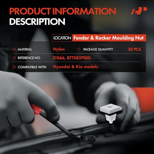 Parachoques de nylon con retenedores de clip para Hyundai Accent y Kia Optima 2