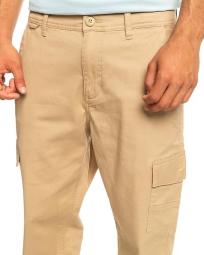 Pantalon cargo Quiksilver marron 33 avec finitions cuffed ajustées - 6