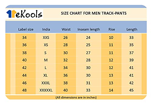 Image of eKools� Plain Trackpants for Men | Plain Trackpants | Basic Trackpants | Two Side Pockets with One Zip Pocket for Phone | 100% Cotton | Men's Trackpants (Pack of 2)