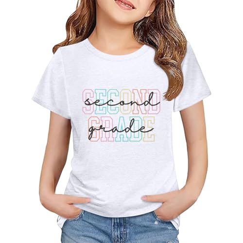 Toddler Kids Back to School Shirt Youth Boys Girls First Day of Preschool Tshirts Children Cute (b-White, 12-13 Years)