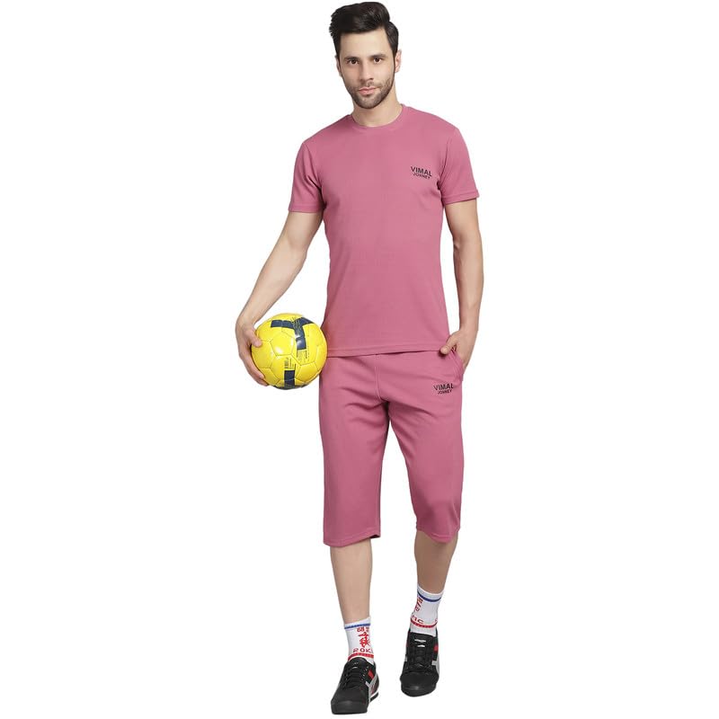 Image of Mack Jonney Solid Regular Fit Polyster Lycra Capri for Men-P