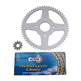 KIT CHAINE ADAPTABLE MBK 50 X POWER 2007>2011 YAMAHA 50 TZR 2007>2011 420 11x60 (ALESAGE 54mm) (DEMULTIPLICATION ORIGINE)  AFAM 