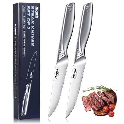 Huusk Serrated Steak Knives Set - 4.5