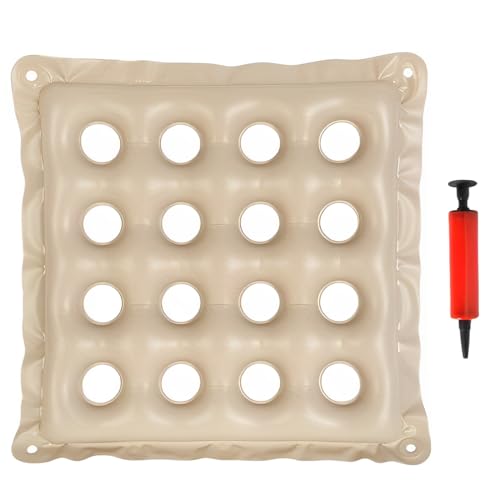 GNHG Cojín de asiento inflable con bomba, cojín de aire para aliviar la presión, úlceras de decúbito, cojín de silla ortopédica para personas mayores, oficina, viajes