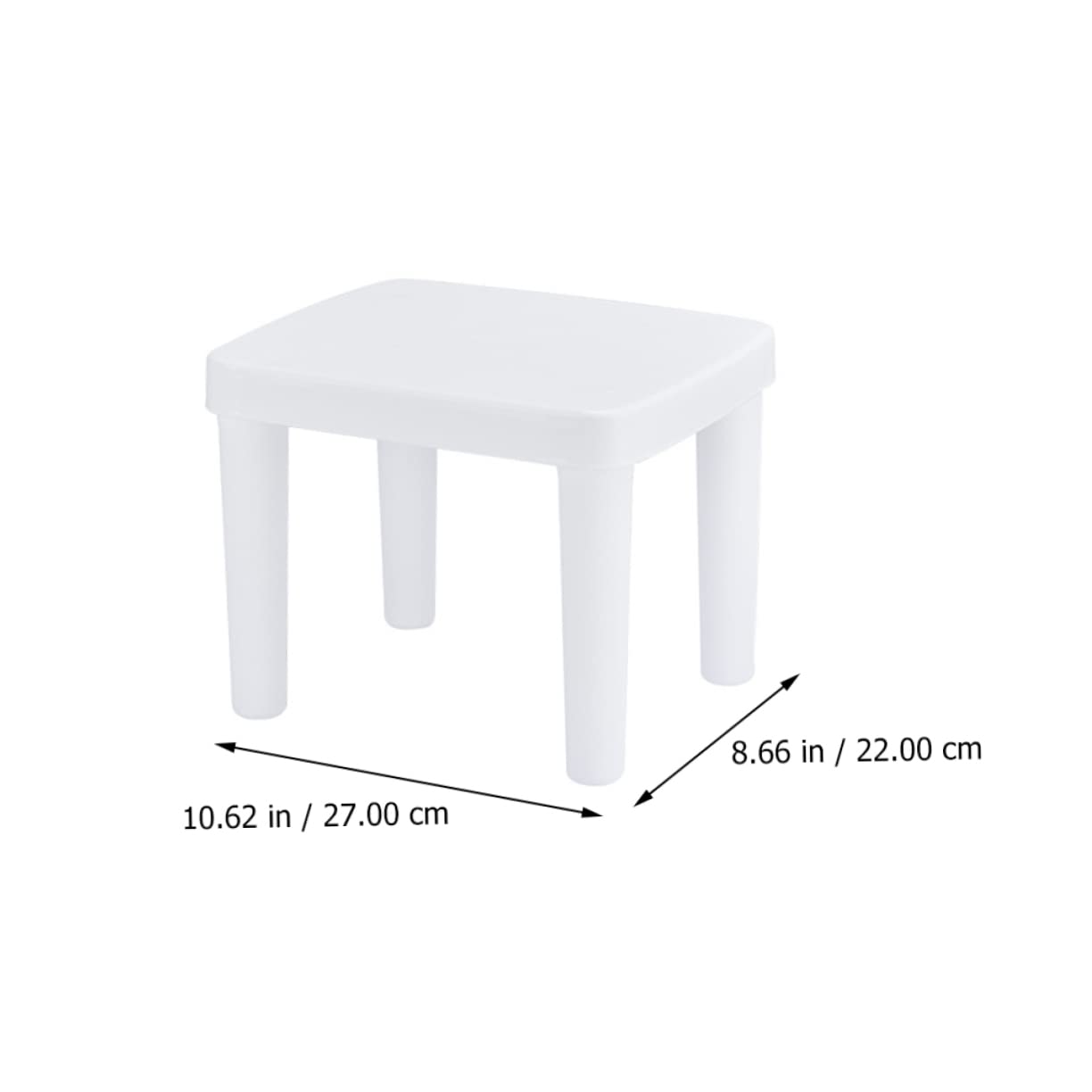 Taburete Antideslizante para Niños en Color Blanco, de Plástico Cómodo y Práctico, Adecuado para Uso en Interiores y Exteriores como Baño o Sala