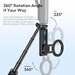 ULANZI JJ03 Magnetic Phone Tripod with Remote Control, 3-in-1 Selfie Handle with 360° Rotation Extendable Stand for Android iPhone