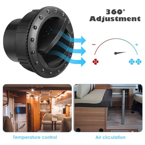 BESPORTBLE 1 STK. Luftauslass Drehbare Universelle Klimaanlage Auslassluftkühler Entlüftung Klimaanlage Entlüftung für Klimaanlage Auto Rv ATV 60Mm