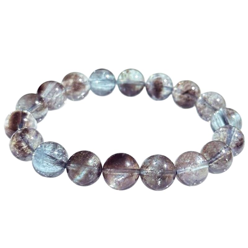Aigue-marine naturelle 11mm : bracelet artisanal en pierres facettées