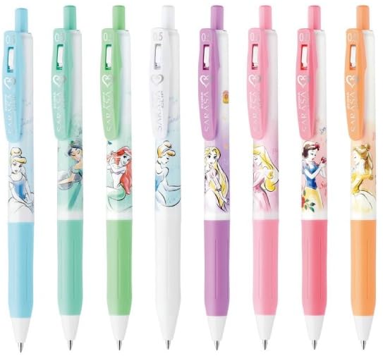 Amazon | ZEBRA サラサクリップ ディズニープリンセス 8本セット 