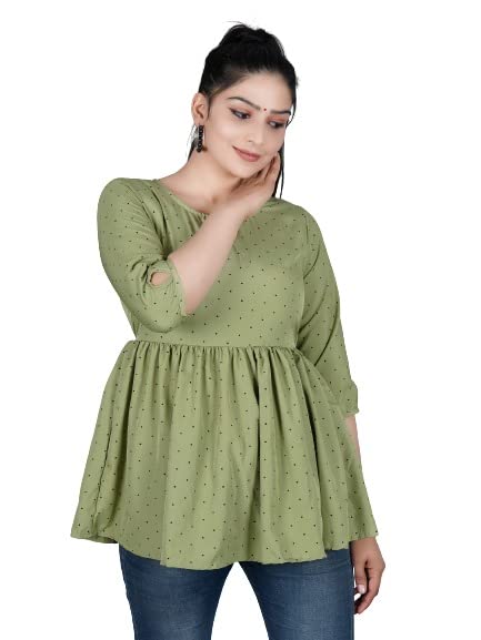 Image of Women's Rayon Anarkali Regular Fit Top