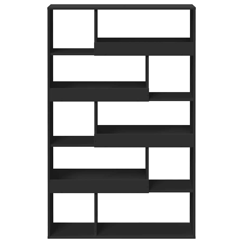 Divisorio nero, 10 scomparti, 100 x 33 x 156,5 cm, in legno
