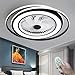 FUMIMID Wentylator sufitowy z oświetleniem LED salon niewidoczny wentylator lampa sufitowa nowoczesny ściemnialny pilot cichy wentylator lampa sufitowa 3 prędkość wiatru sypialnia lampa sufitowa