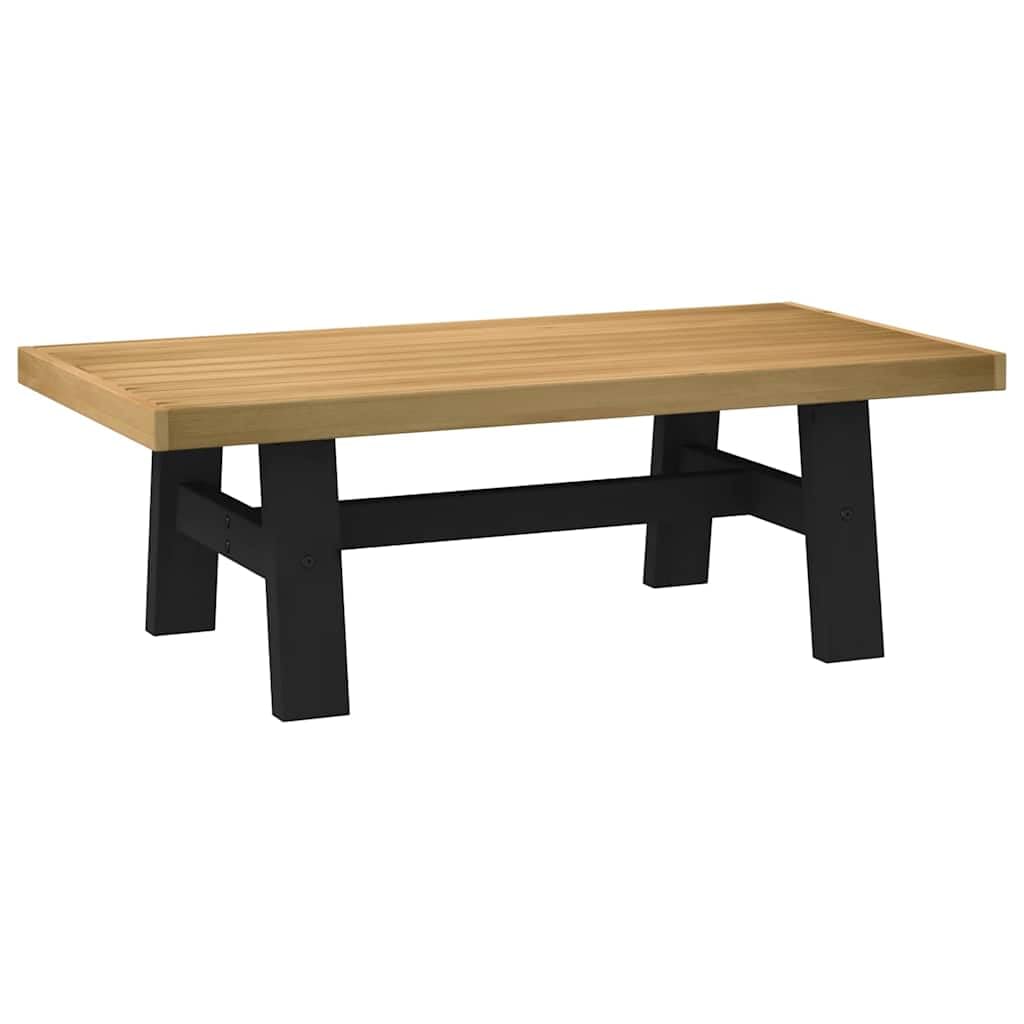 Mesa de centro NOAIN patas en forma de A, 120 x 60 x 40 cm, madera maciza de pino, mesa de café robusta para salón, mobiliario moderno