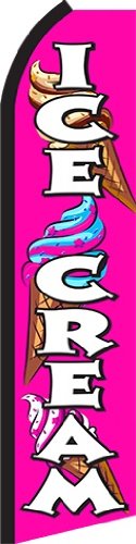 Ice Cream Standard Size Swooper Feather Flag Sign