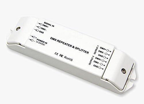DMX512 Signal Amplifier Controller 1CH in 2CH Out DMX Repeater Splitter