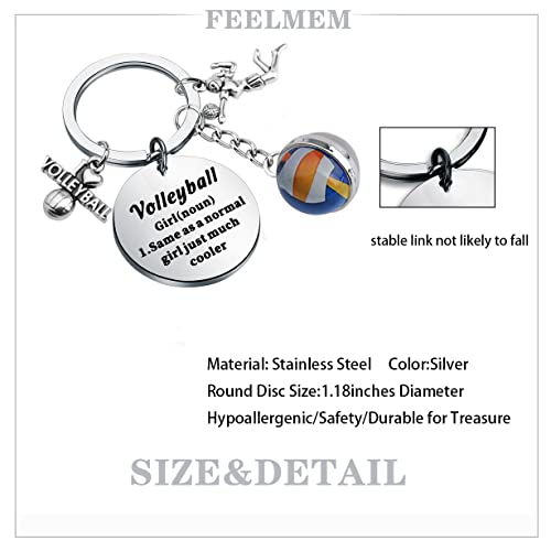 FEELMEM Volleyball Girl Definition Keychain Volleyball Girl Gifts Volleyball Keyring Girl Volleyball Gifts for Volleyball Players Lover (Volleyball Girl-ky) - Image 2