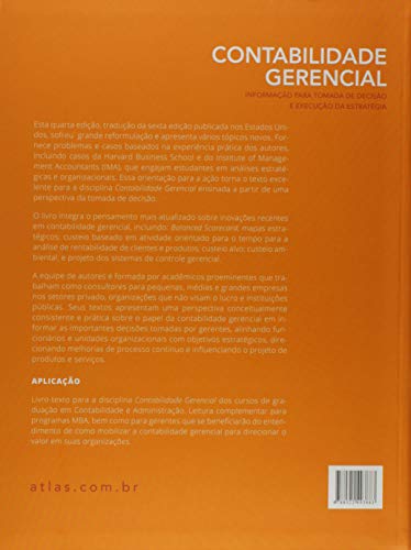 Contabilidade gerencial : informação para tomada de decisão e execução da estratégia